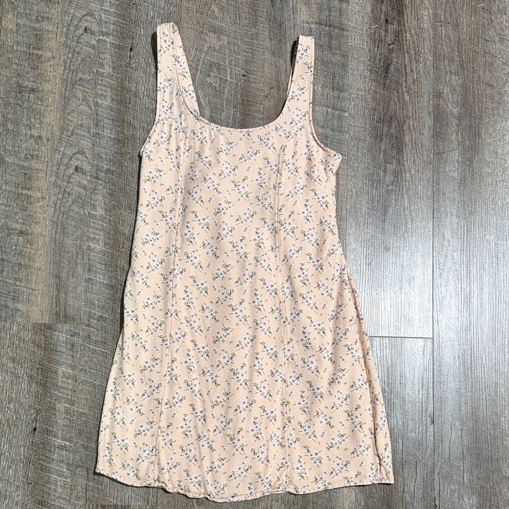 Floral pink mini Sleeveless Dress